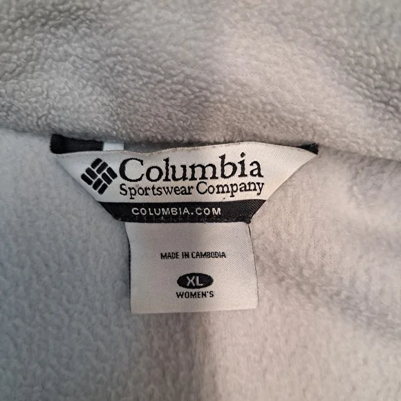 Columbia Womens Gray Fleece Zip Up Jacket Size XL - Picture 9 of 10